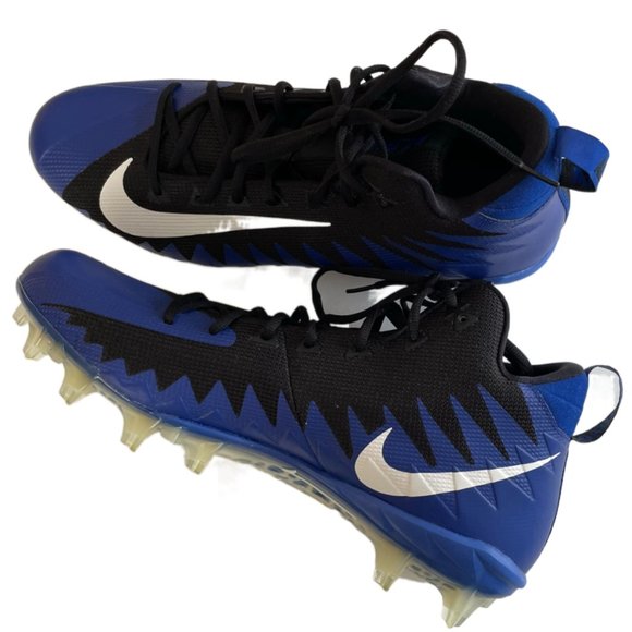 Nike Alpha Pro Mid-Football Cleats Size 15 Blue & Black NEW without Box - Picture 4 of 8